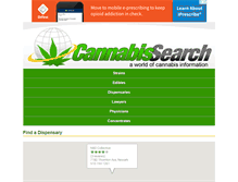 Tablet Screenshot of cannabissearch.com
